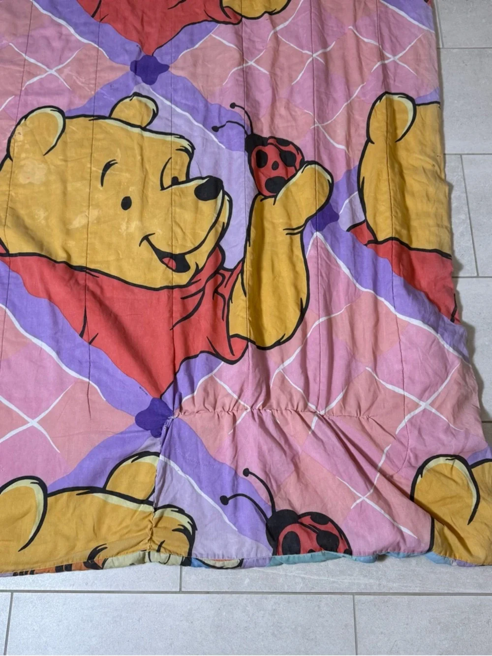 Vintage Winnie The Pooh Tigger Twin Comforter Bedding Great for a Project
